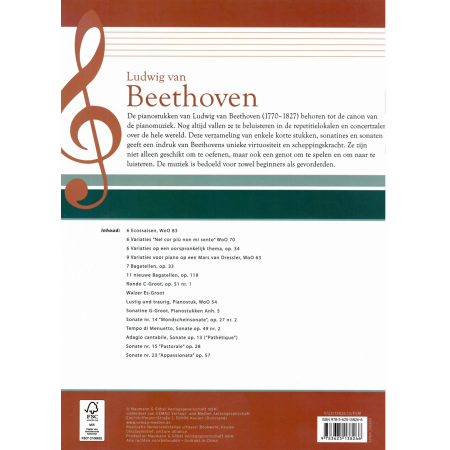 Wolfgang Amadeus Mozart & Ludwig van Beethoven voor piano, bundel