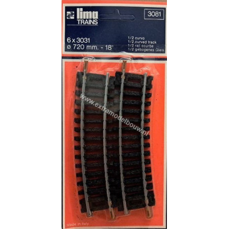LIMA RAIL 40 3081 1/2 BOCHT Ø 720 MM 18° BLISTER 6 PIECES